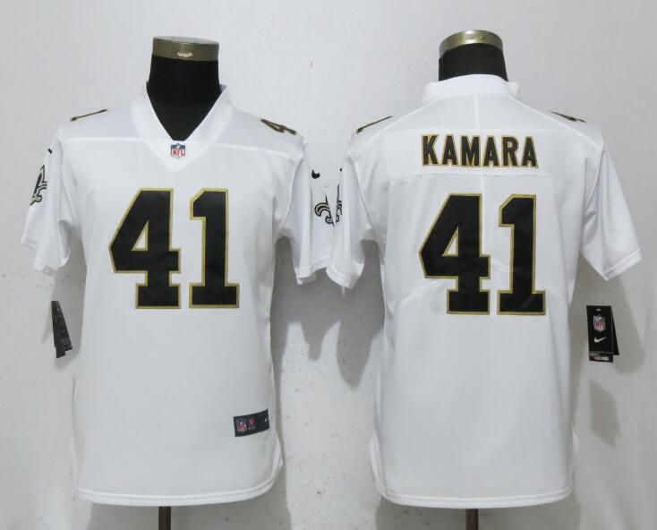 Women New Orleans Saints #41 Kamara White Vapor Untouchable Player Nike Limited NFL Jerseys